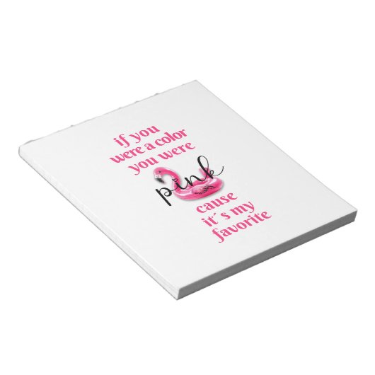 Du warst rosa. Notizblock (angewinkelt)