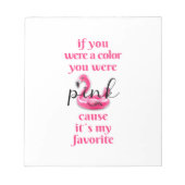 Du warst rosa. Notizblock (Vorderseite)