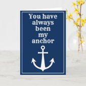 Du warst schon immer mein Anker Blue White Nautic Karte (Gelbe Blume)