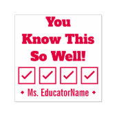 "Du weißt das so gut!" Briefmarke aus Kautschuk Permastempel (Design)