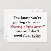 Du weißt, dass du alt wirst, wenn du postkarte (Vorne/Hinten)