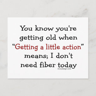 Du weißt, dass du alt wirst, wenn du postkarte