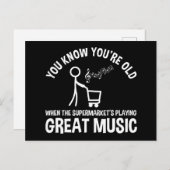 Du weißt, dass du altes Zitat bist Postkarte (Vorne/Hinten)