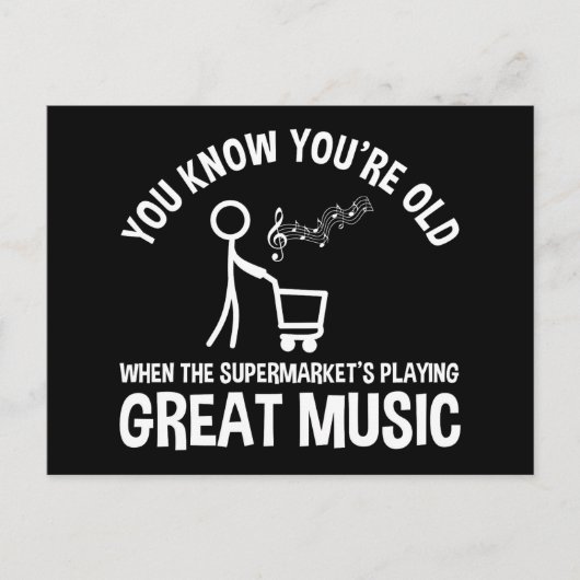 Du weißt, dass du altes Zitat bist Postkarte (Vorderseite)