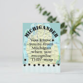 Du weißt, dass du aus Michigan bist, wenn du Postkarte (Stehend Vorderseite)