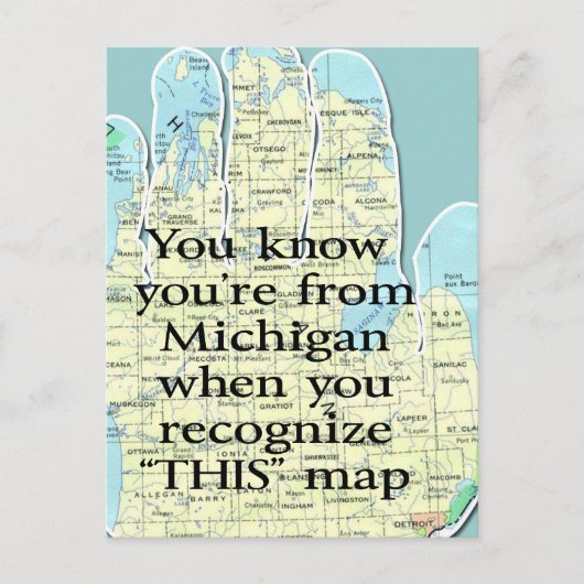 Du weißt, dass du aus Michigan bist, wenn du Postkarte (Vorderseite)
