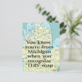 Du weißt, dass du aus Michigan bist, wenn du Postkarte (Stehend Vorderseite)
