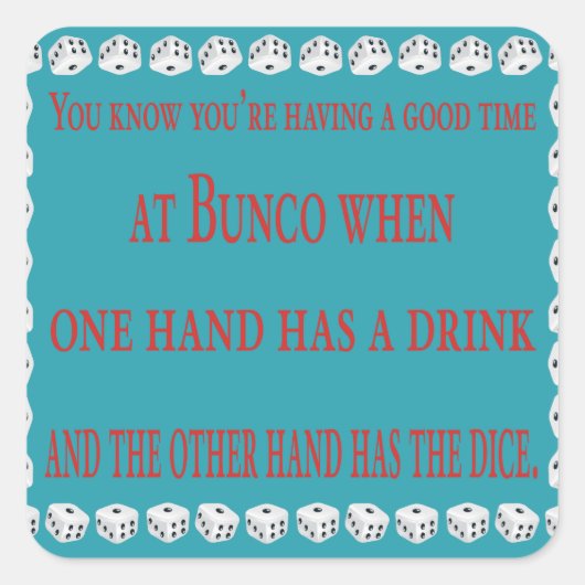 Du weißt, dass du dich gut amüsierst quadratischer aufkleber (Vorderseite)