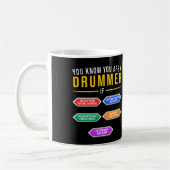 Du weißt, dass du ein Drummer bist, wenn Drummer M Kaffeetasse (Links)