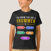Du weißt, dass du ein Drummer bist, wenn Drummer M T-Shirt (Vorderseite)