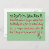 Du weißt, dass du ein RETIRED NURSE bist... Postkarte (Vorne/Hinten)
