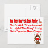 Du weißt, dass du ein SockenAffe bist, wenn... Postkarte (Vorne/Hinten)