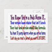 "Du weißt, dass du eine Krankenschwester bist, wen Postkarte (Vorne/Hinten)