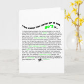 Du weißt, dass du in den 80er Jahren aufgewachsen  Karte (Gelbe Blume)