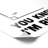 Du weißt, dass ich recht habe fotodruck (Ecke)