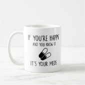 Du weißt, es sind deine Medikamente, Geschenkmediz Kaffeetasse (Links)