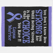 Du weißt nicht, wie stark du bist.. Lupus Fleecedecke (Vorderseite (Horizontal))