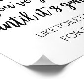 Du weißt nie, was du Got hast Poster (Ecke)