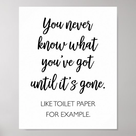 Du weißt nie, was du Got hast Poster (Vorne)