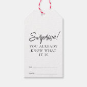 Du weißt schon, was es Weihnachten ist. Geschenkanhänger (Vorderseite)