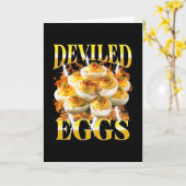 Du weißt warum ich hier bin Deviled Egg Lustiger T Karte (Gelbe Blume)