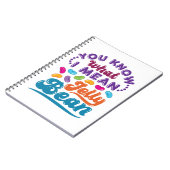 Du weißt, was ich Jelly Bean Gemein habe Notizblock (Linke Seite)