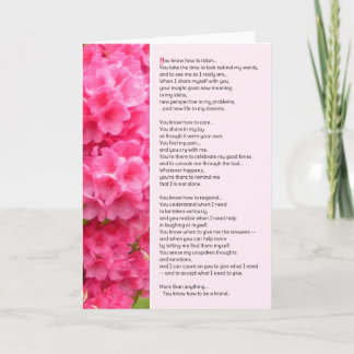 Du weißt, wie man hört... Freundschaft Karte