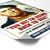 Du wette, ich gehe wieder zurück ins Meer! Poster (Ecke)