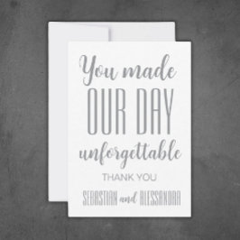 "Du Will, dort zu sein" Minimalistisch Save the Da Dankeskarte