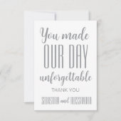 "Du Will, dort zu sein" Minimalistisch Save the Da Dankeskarte (Vorderseite)