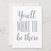 "Du Will, dort zu sein" Minimalistisch Save the Da Date (Vorderseite)