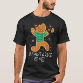 Du Will ein Stück von mir Angry Gingerbread Mann F T-Shirt (Vorderseite)