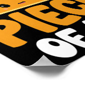 Du Will ein Stück von mir Kawaii Pumpkin Pie Thank Poster (Ecke)