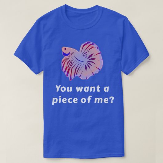 Du Will ein Stück von mir komischer Bettfisch T-Shirt (Design vorne)