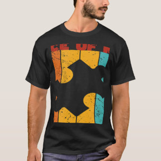 Du Will ein Stück von mir Retro Jigsaw Puzzling T-Shirt