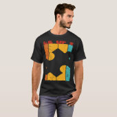 Du Will ein Stück von mir Retro Jigsaw Puzzling T-Shirt (Vorne ganz)
