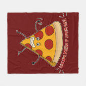 Du Will eine Pizza Me?!?! Fleecedecke (Vorderseite (Horizontal))
