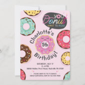 Du Will nicht zu Miss - Iced Donut Birthday Party Einladung (Vorderseite)