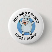 Du Will Puns I Goat Puns Funny Animal Puff Button (Vorderseite)