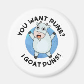 Du Will Puns I Goat Puns Funny Animal Puff Magnet (Vorne)