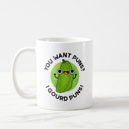 Du Will Puns I Gourd Puns Funny Veggie Pun Kaffeetasse (Links)