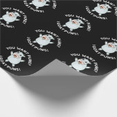 Du Will Puns, ich ziege Puns Funny Animal Pun Dark Geschenkpapier (Ecke)