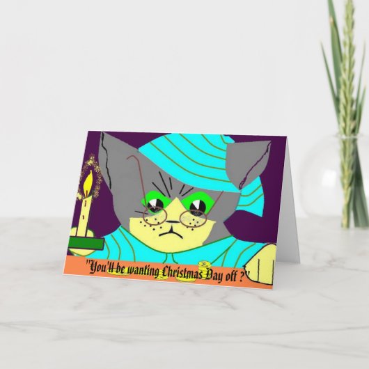 "Du will Weihnachten... Feiertagskarte (Vorderseite)