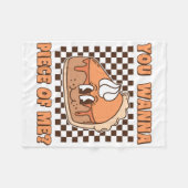 Du willst ein Stück von mir Groovy Pumpkin Pie Lus Fleecedecke (Vorderseite (Horizontal))