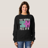 Du willst ein Stück von mir Puzzle Paar Sweatshirt (Vorne ganz)