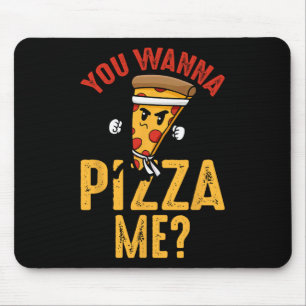 Du willst eine Pizza von mir Lustiger Ninja Karate Mousepad
