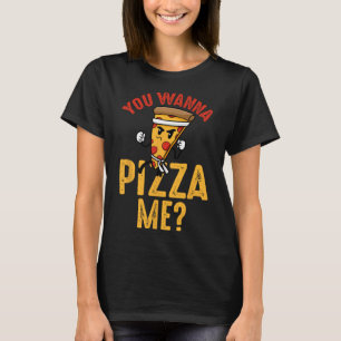 Du willst eine Pizza von mir Lustiger Ninja Karate T-Shirt