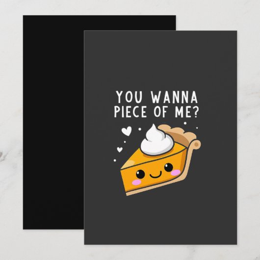 Du willst Erntedank Pie Einladung (Vorne/Hinten)