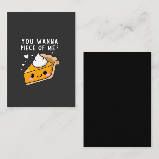 Du willst Erntedank Pie Mitteilungskarte (Vorne/Hinten)