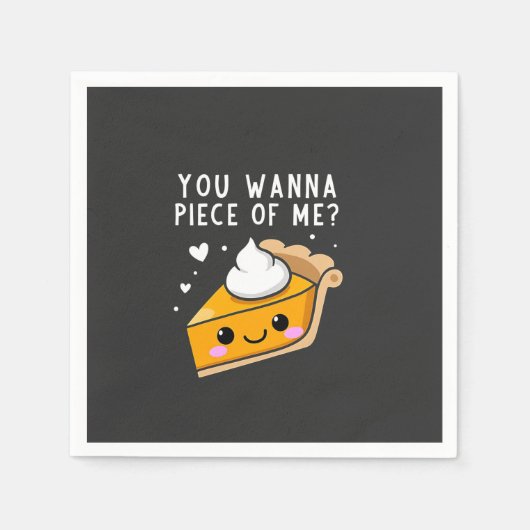 Du willst Erntedank Pie Serviette (Vorderseite)